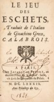 Greco (Gioachino). Le Jeu des Echets, 1689