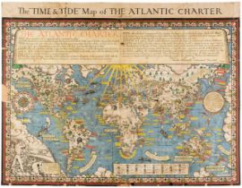 World. Gill (Macdonald). The "Time and Tide" Map of the Atlantic Charter, 1944