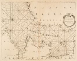 Sea Charts. Collins (Capt. Greenville), Untitled Chart of the Irish Sea, circa 1720