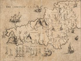 South West England. Drayton (Michael), Untitled map of Devon and Cornwall, circa 1612