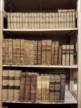 Bindings. A collection of approximately 85 volumes of 19th century leather bound literature