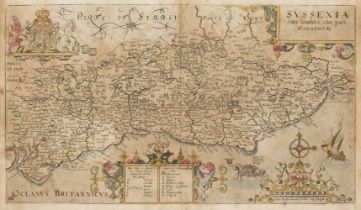 Sussex. Saxton (Christopher & Kip William), Sussexia sive Southsex olim pars..., [1637]