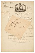 Napoleon I (1769-1821). Autograph Endorsement Signature, Fontainebleau, 13 September 1810