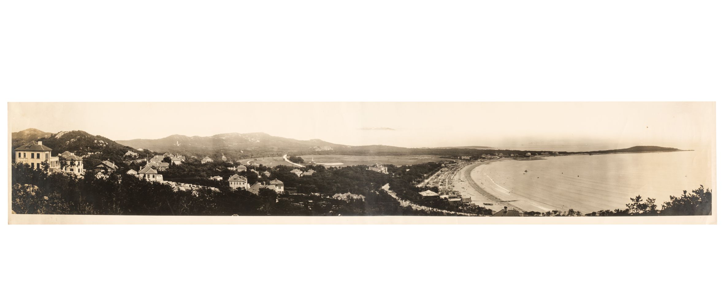 China. Panorama of Tsingtao [Qingdao], c. 1920, gelatin silver print panorama