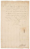 Louis XIV (1638-1715). Document Signed, 'Louis', Versailles, 20 February 1685