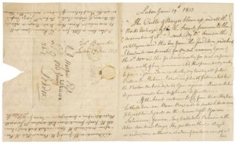 Peninsular War. Autograph Letter Signed by William Brooke, Lisbon, 19 June 1813