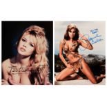 Film Actresses. A collection of approximately 80 signed colour photographs of actresses