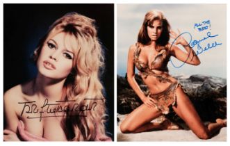 Film Actresses. A collection of approximately 80 signed colour photographs of actresses
