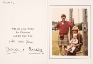 Charles & Diana, Prince & Princess of Wales. A signed Christmas Card, [1983]