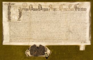 Henry VIII Letters Patent. Vellum deed in Latin relating to lands in Hemel Hempstead