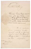 Victoria (1819-1901). Document Signed, 'Victoria RI', St James's, 21 May 1875