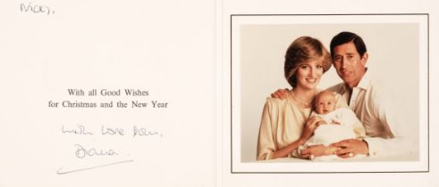 Diana, Princess of Wales. A signed Christmas Card, [1982]