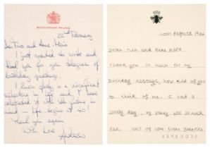 Prince Andrew (1960-). Autograph Letters Signed from 'Andrew', 'Sarah' and 'Beatrice'