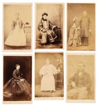 Chinese Cartes de Visite. A group of 7 Chinese cartes de visite, c. 1860s