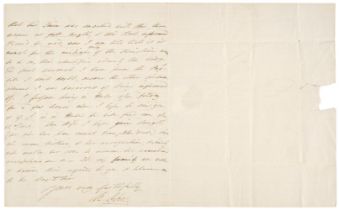 Battle of Waterloo. Autograph Letter Signed, ‘Tho. Draper’, Ostend, 25 June 1815