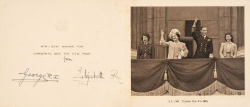 George VI (1895-1952) & Elizabeth (1900-2002). Christmas card [for 1945]