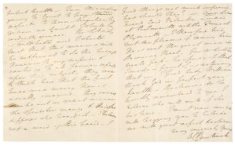 Bentinck (Lord William, 1774-1839). Autograph Letter Signed, ‘W. Bentinck’, 10 December 1811