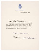 Charles III (Philip Arthur George, born 1948). Typed Letter Signed, Balmoral Castle