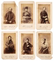 British Criminals. A group of 90 photographs of (?)British criminal mugshots, early 1870s