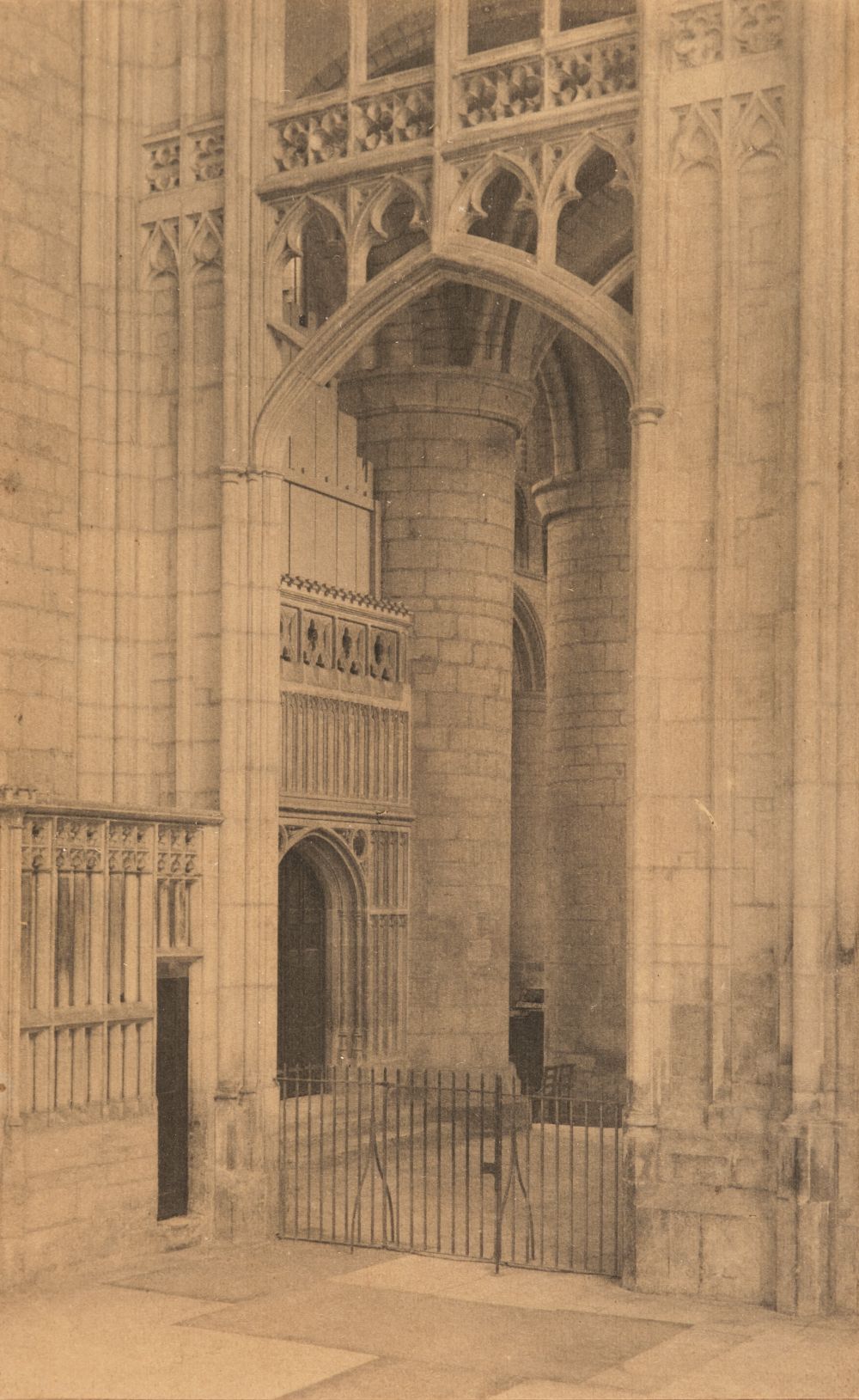 Evans (Frederick Henry, 1853-1943). North Transept from St Paul's Chapel, Gloucester Cathedral