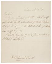 Wellesley (Arthur, 1769-1852). Autograph Letter Signed, ‘Wellington’, 25 October 1824