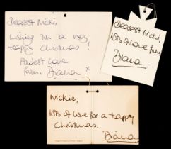 Diana, Princess of Wales. Three Autograph Gift Tags Signed, c. 1990