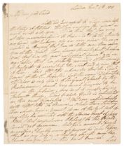 Treaty of Amiens. An Autograph Letter Signed from Francis Webb