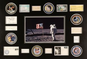 Moonwalkers. A NASA Apollo Missions’ Moonwalkers’ autographs wall display piece