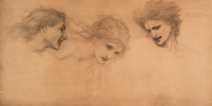 Hollyer (Frederick, 1837-1933). A pair of photographs of drawings by Edward Burne-Jones, c. 1890s