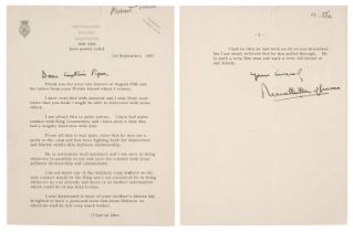 Mountbatten (Louis, 1900-1979). Typed Letter Signed, ‘Mountbatten of Burma’