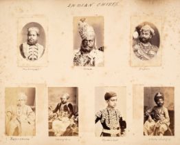 India. A group of 20 photographic portraits and one other, 1870s