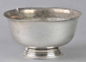 Concorde. Sterling silver presentation bowl