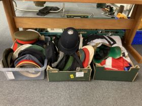 Military Hats. Various military hats, all mid to late 20th century