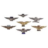 Royal Naval Air Service. A collection of RNAS sweetheart brooches