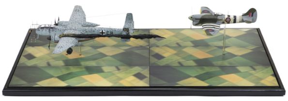 Aircraft Diorama. Dogfight, a fine diorama, showing He219 (Eagle Owl) night fighter