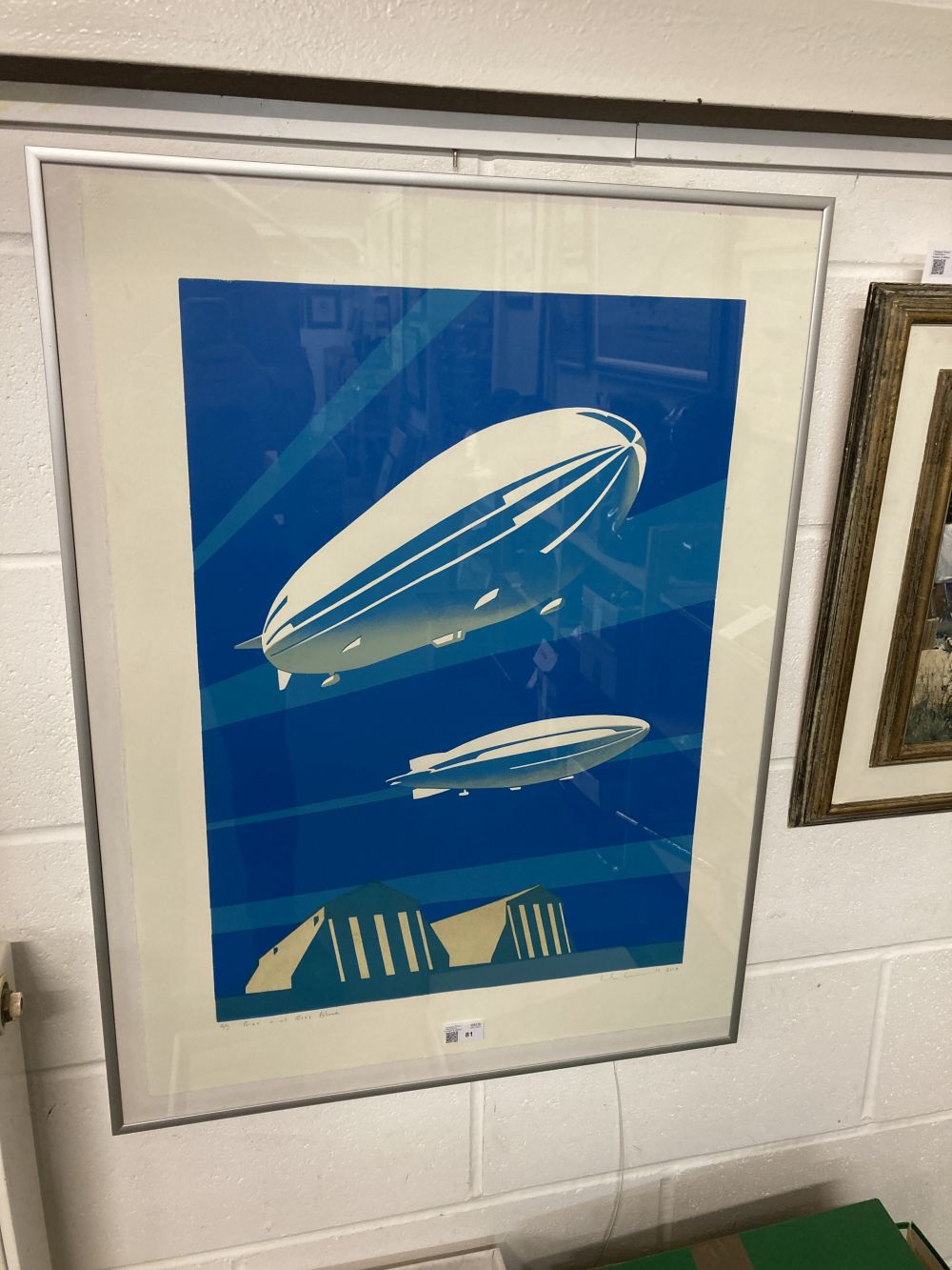 Cathedrall (Paul, 1967 -). R100 and R101 Blue, linocut printed in colours - Image 2 of 6