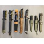 Knives. German AES fighting knife and other knives