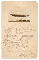 Airship Menus. A collection of six menus, 1910-29