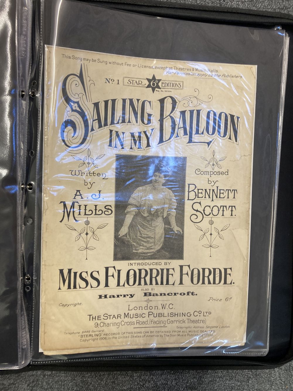 Sheet Music. Approx. 100 pieces of sheet music with an aviation theme, lmid 19th-early 20th c. - Image 6 of 17