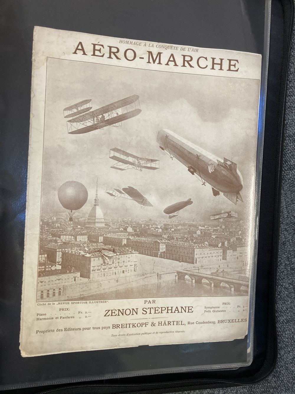 Sheet Music. Approx. 100 pieces of sheet music with an aviation theme, lmid 19th-early 20th c. - Image 11 of 17
