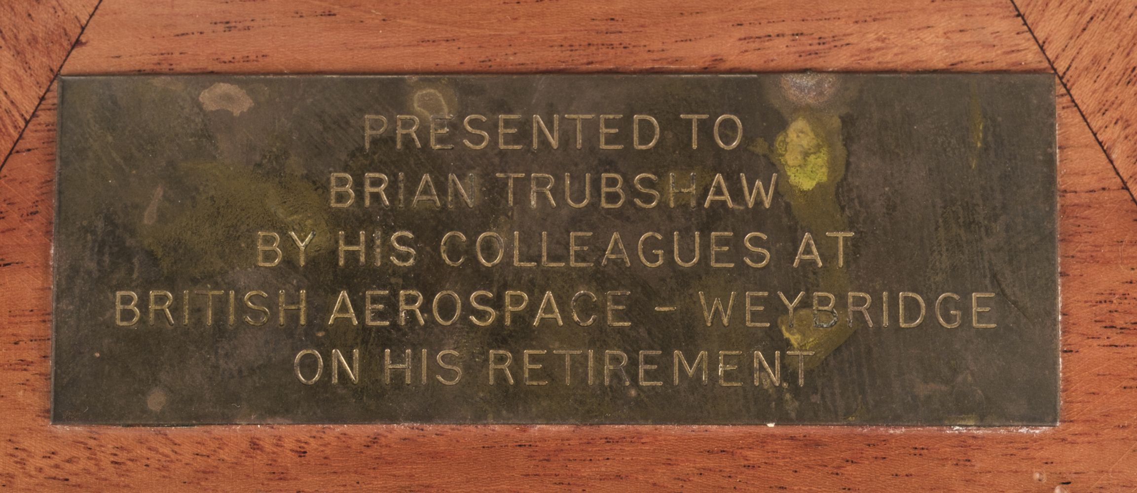 Concorde. Presentation table, Chief Test Pilot Ernest Brian Trubshaw - Image 2 of 2