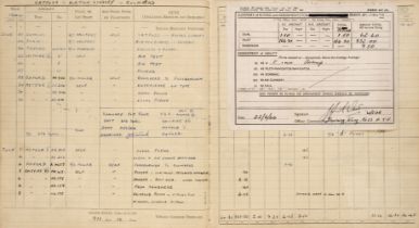 WWII RAF pilot's logbook, kept by Flight Lieutenant Joe Kistruck, 616 Squadron