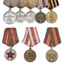 WWII Russian medals awarded to Junior Lieutenant A.D. Yakovlev, 538th Army Mortar Regiment