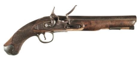 Pistol. A George III officers flintlock pistol