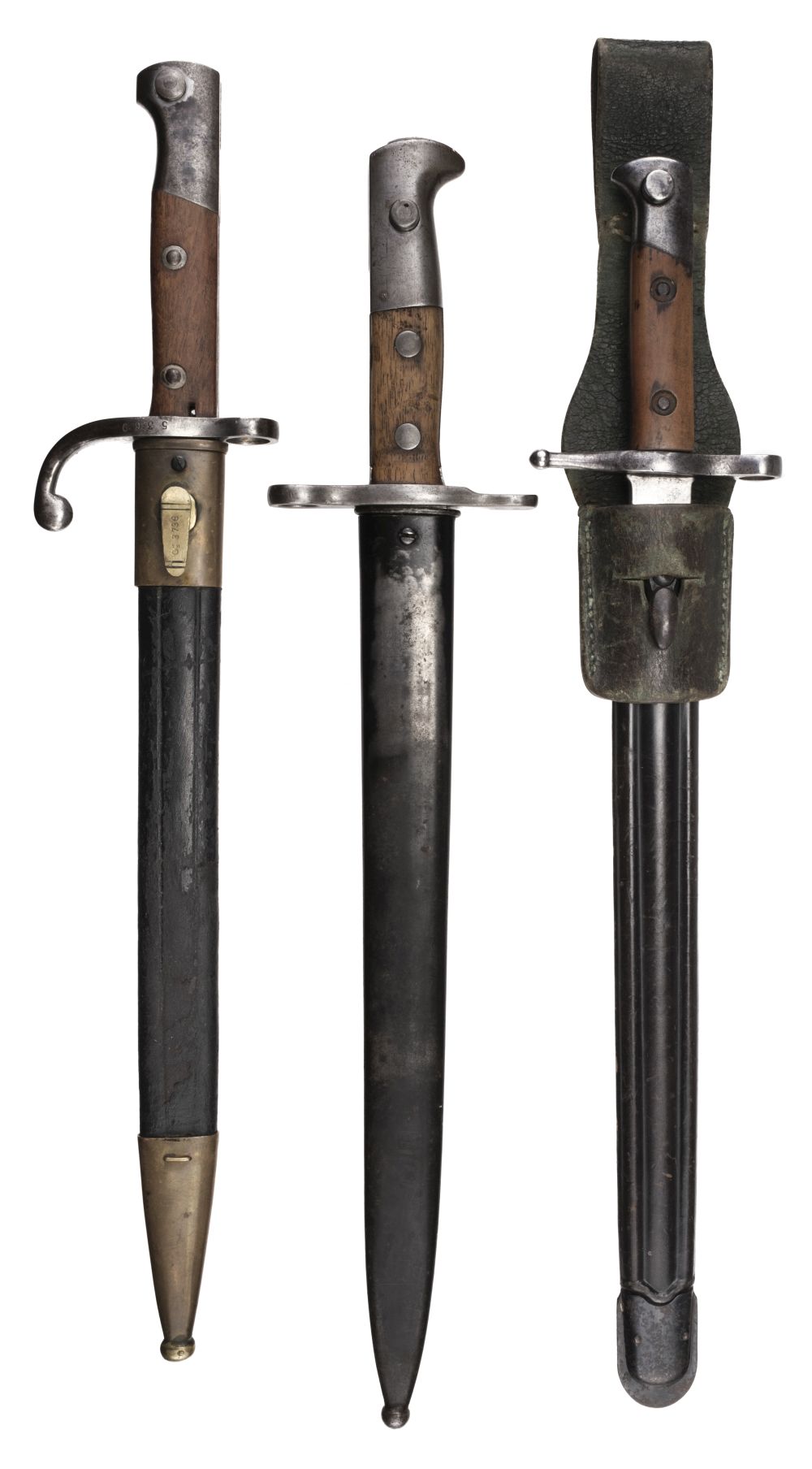 Bayonet. Swiss M1918-55 bayonet and two others