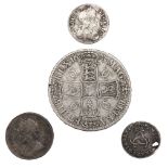 Charles II (1660-1685). Crown 1673 and other coins