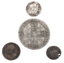 Charles II (1660-1685). Crown 1673 and other coins