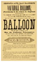 Ballooning Broadsides. Second and Last Ascent of the Vauxhall Balloon, 1837 and similar broadsides