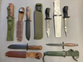 Fighting Knives. Military Survival Knife by Joseph Rodgers and other knives