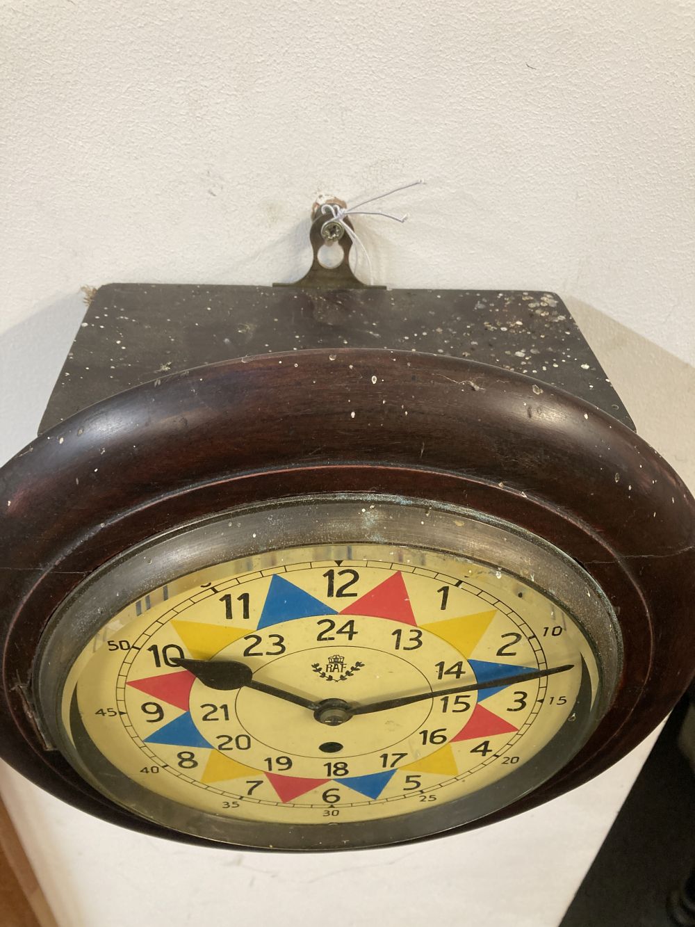 Sector Clock. WWII RAF sector wall clock, smaller version, - Image 9 of 9